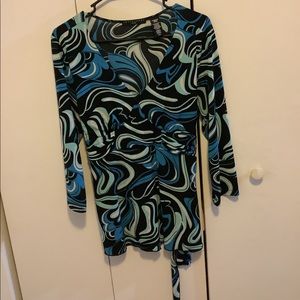 Abstract blue blouse